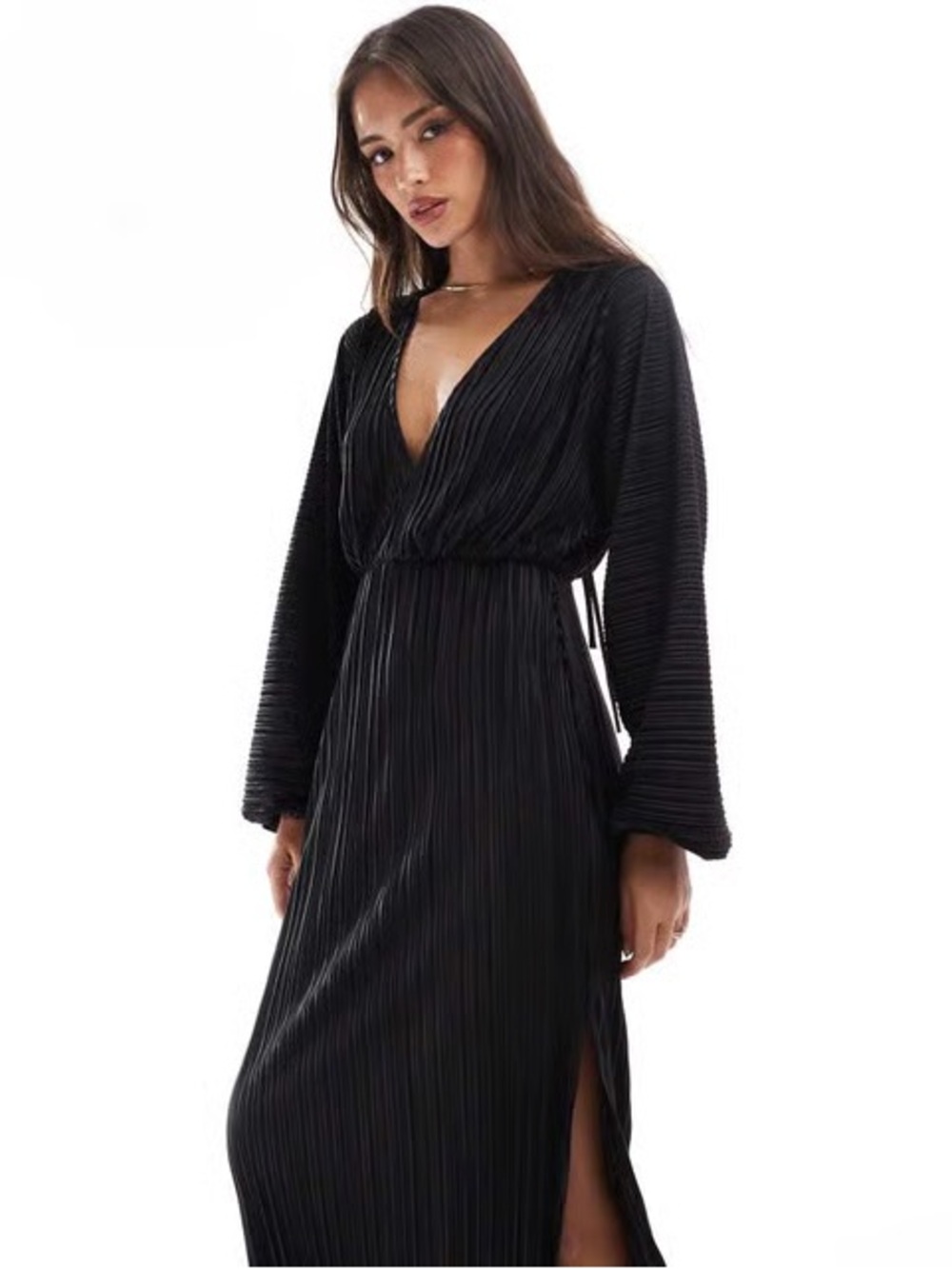 ASOS Blouson Plisse Dress